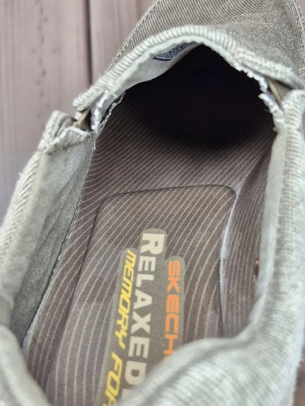 Skechers Men's Size 12 Relaxed Fit Expected Avillo Slip-On Shoes Khaki Canvas